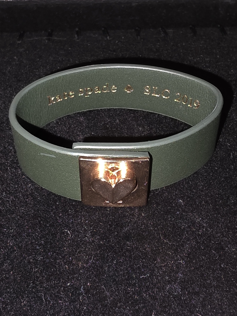kate spade New York Green Unlock Your Heart Braclete